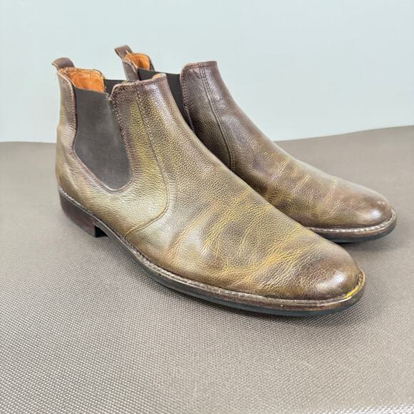 Johnston & Murphy Hartley Leather Chelsea Boots Mens Size 10M Brown Ccushioned - Picture 2 of 8